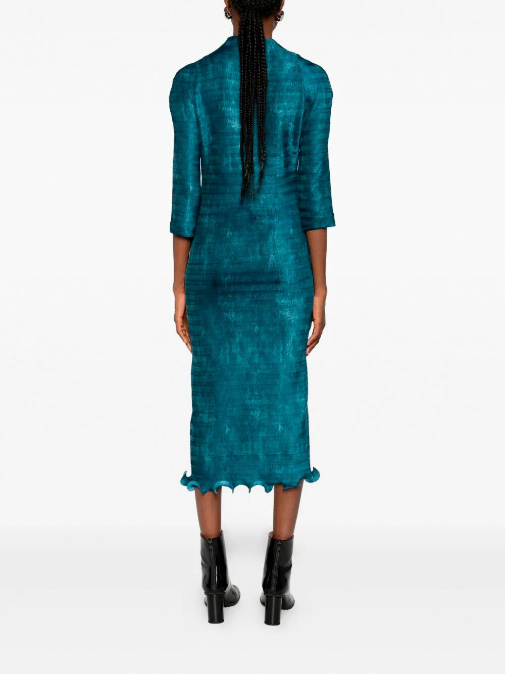 `Faded Plisse` Dress - 4