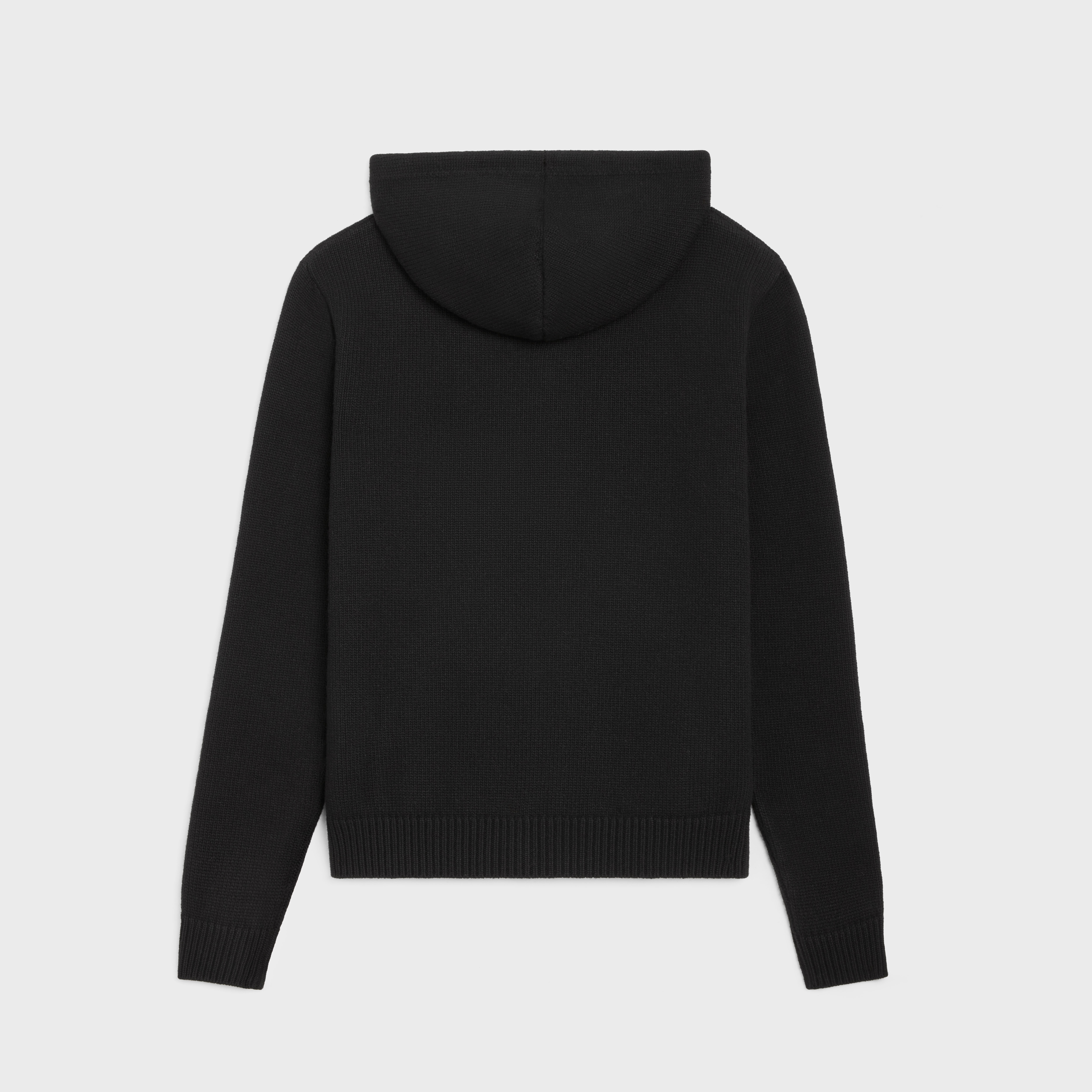 triomphe hooded sweater in wool and cashmere - 2