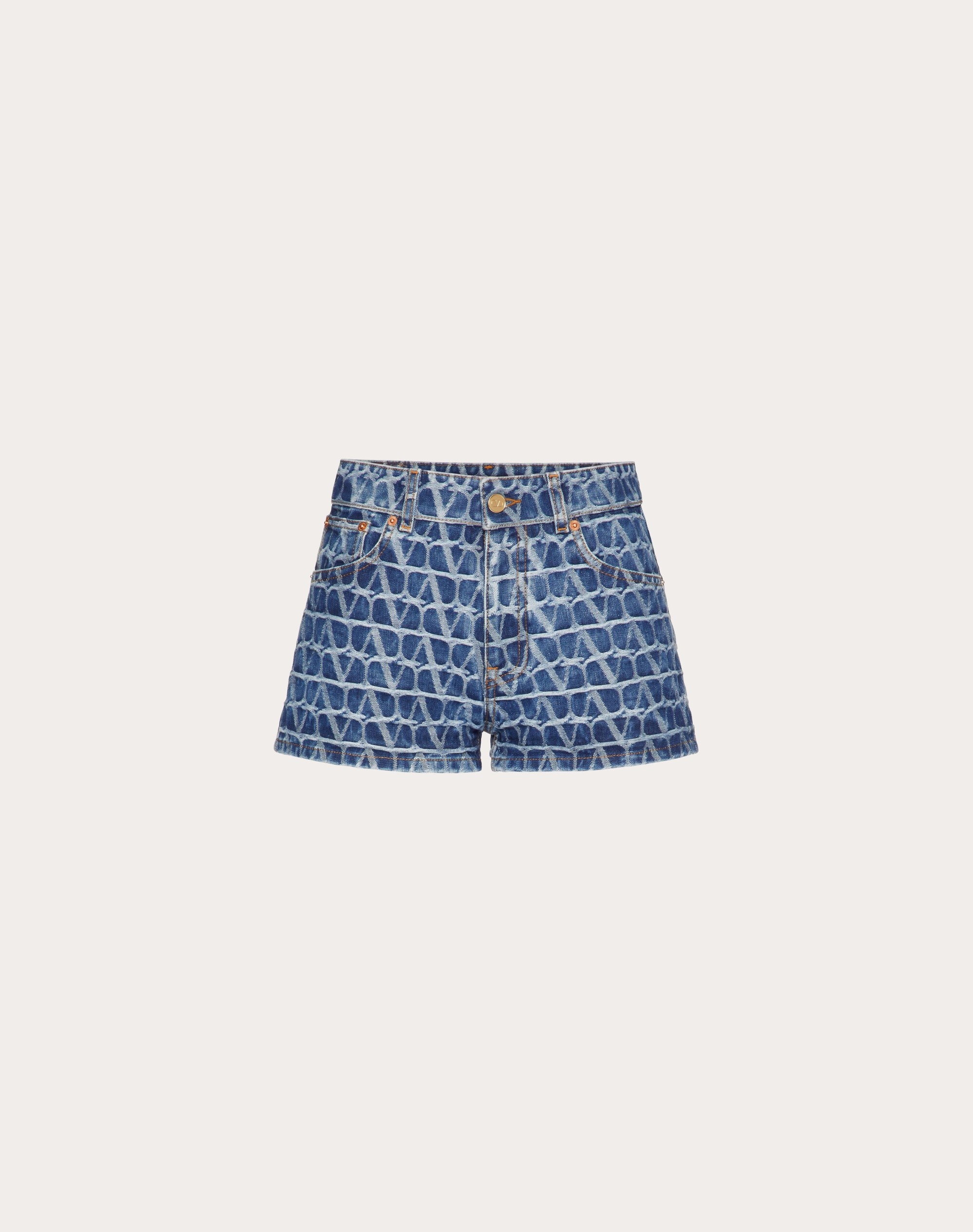 TOILE ICONOGRAPHE DENIM SHORTS - 1