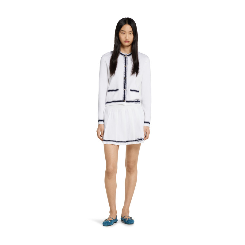GUCCI Stretch cotton skirt with intarsia outlook