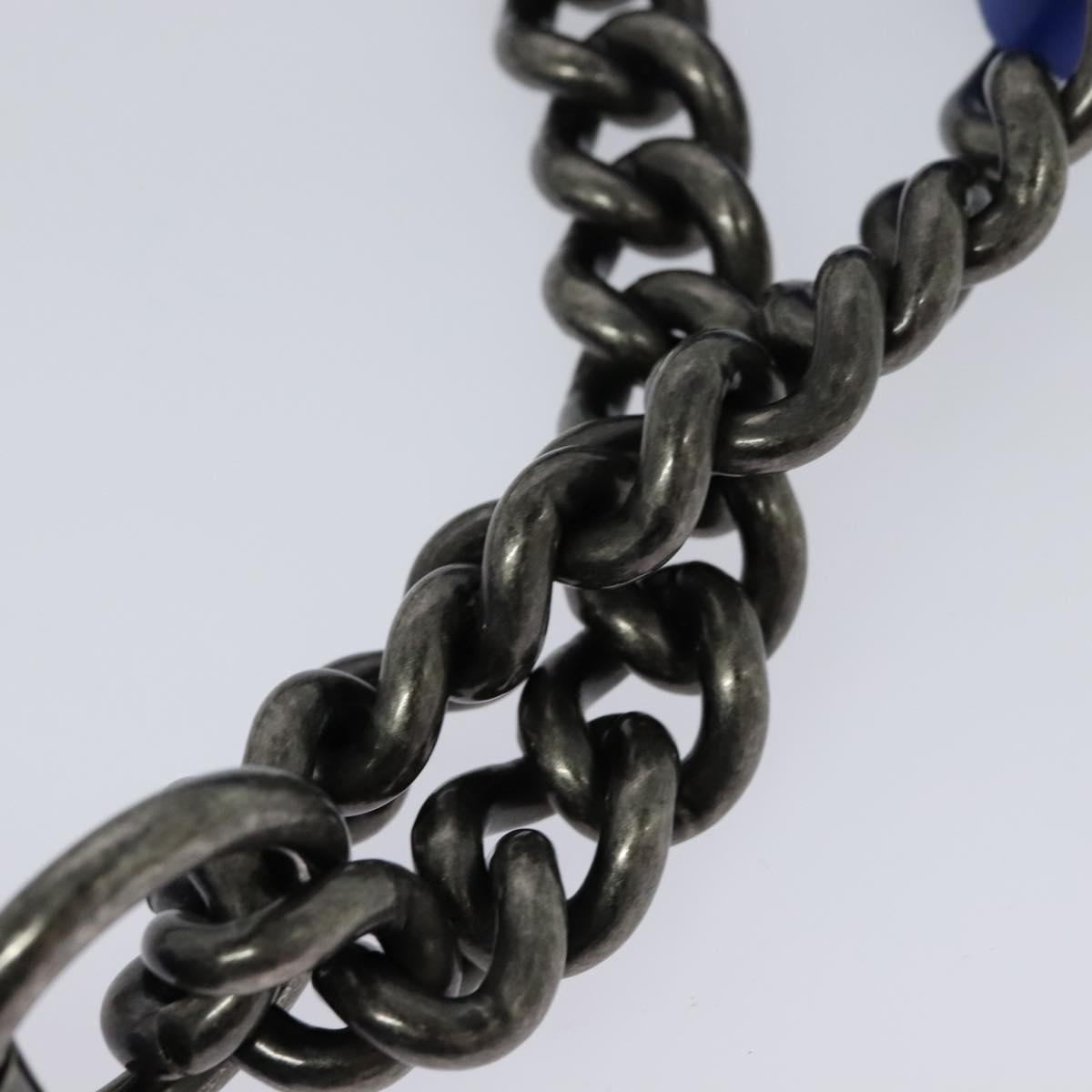 CHANEL Matelasse Chain Boy CHANEL Shoulder Bag Velor Blue CC - 9