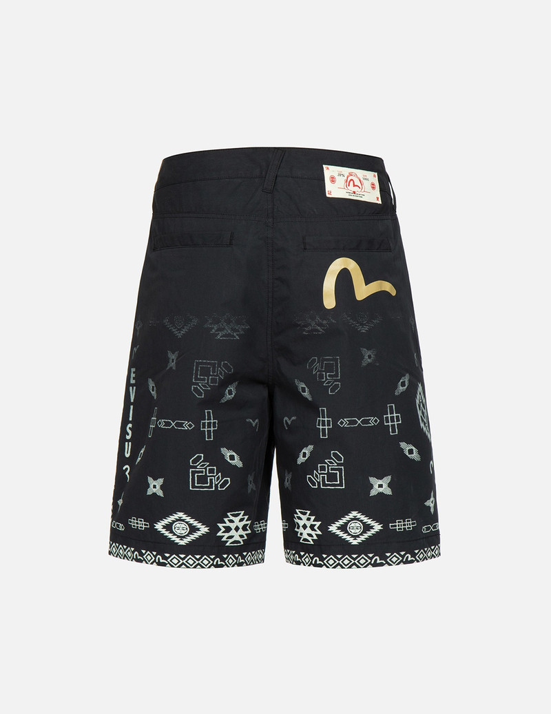 EVISU NOMADIC PATTERN PRINT WOVEN SHORTS outlook