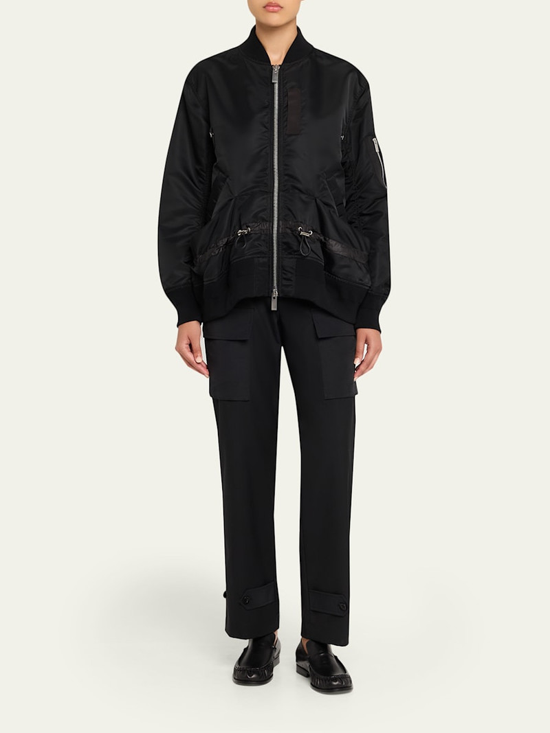 sacai Nylon Twill Utility Bomber Jacket outlook