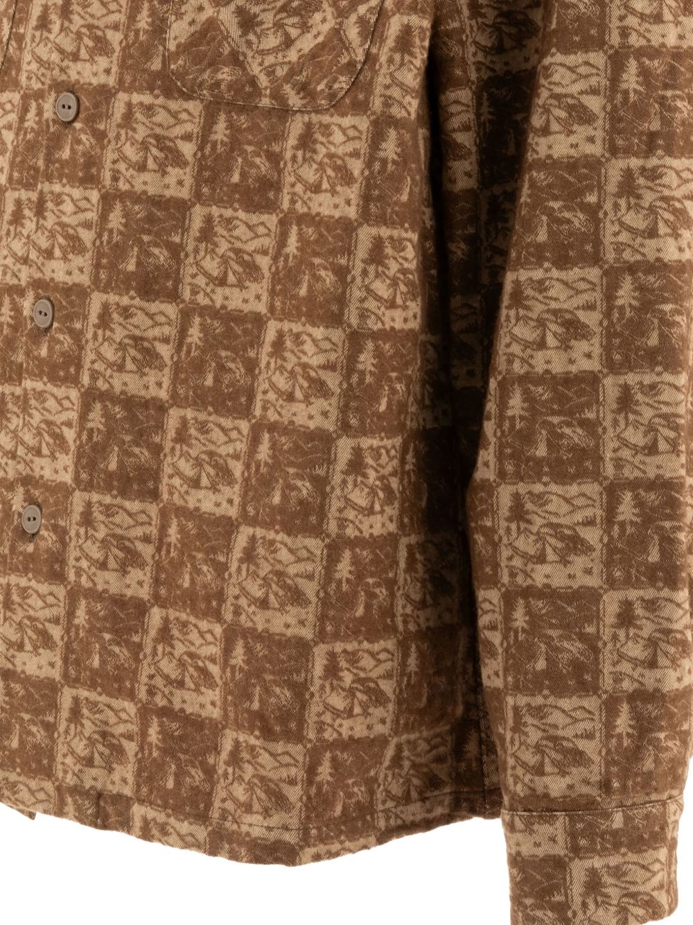 checkerboard-pattern jacket - 4