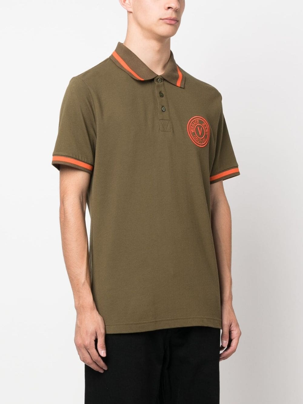 logo-embroidered polo shirt - 3