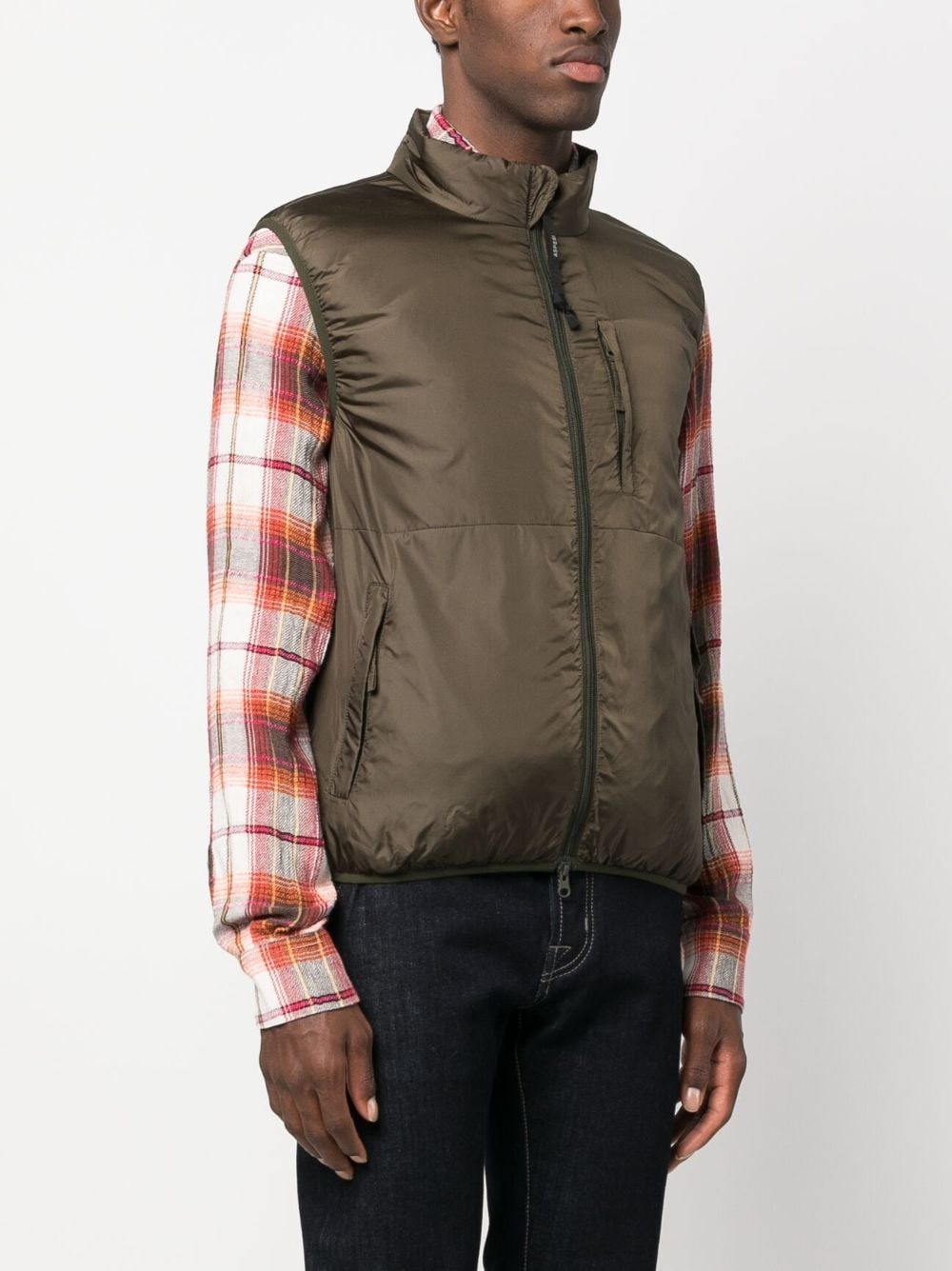 padded high-neck gillet - 3