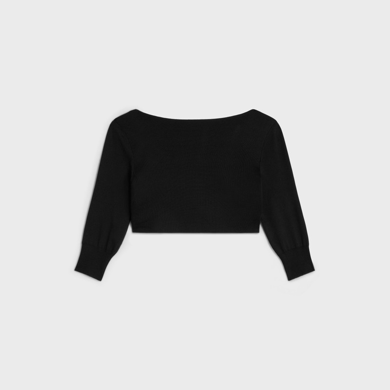 CELINE draped crop top in silk outlook