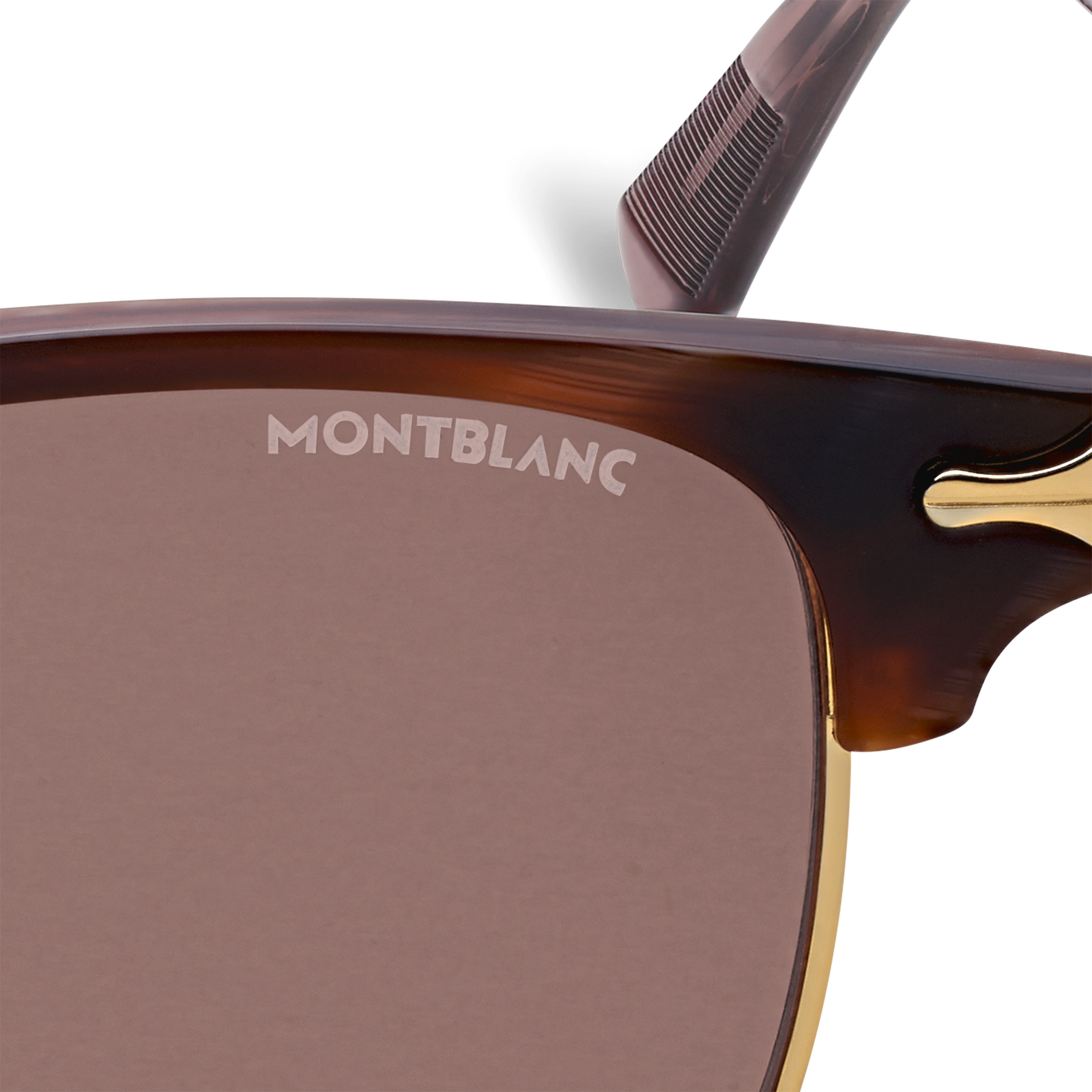 Rectangular Sunglasses Gold Coloured Metal Frame - 3