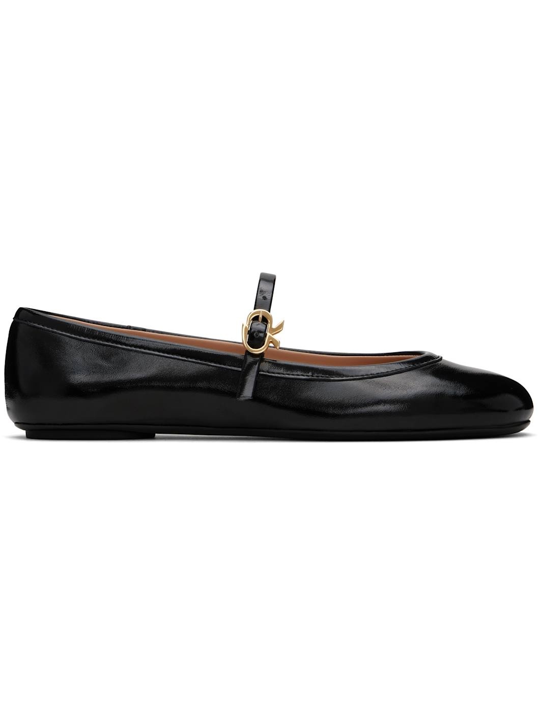 Black Carla Ballerina Flats - 1