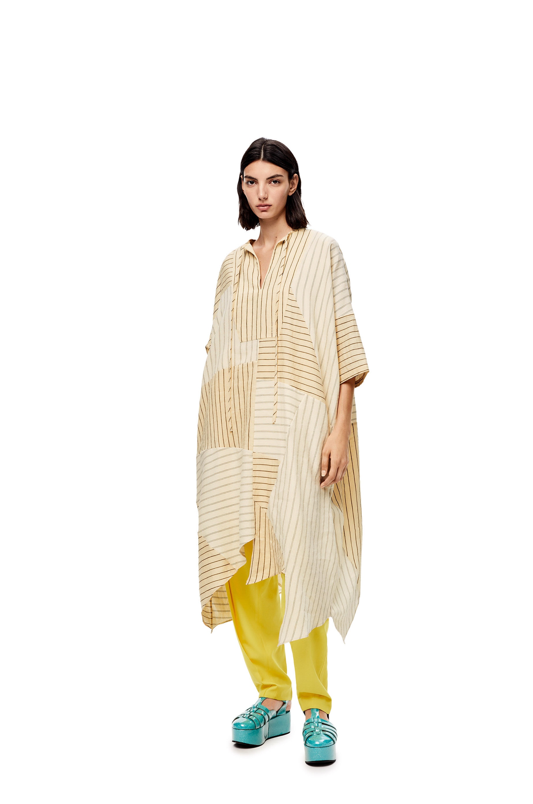 Stripe tunic dress in linen and cotton - 2