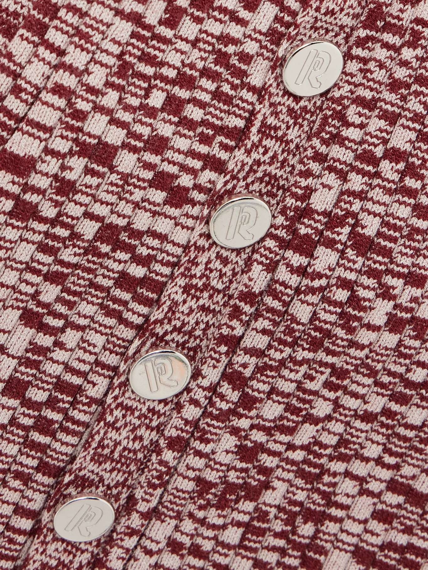 Ribbed-knit flared pants Red - 5