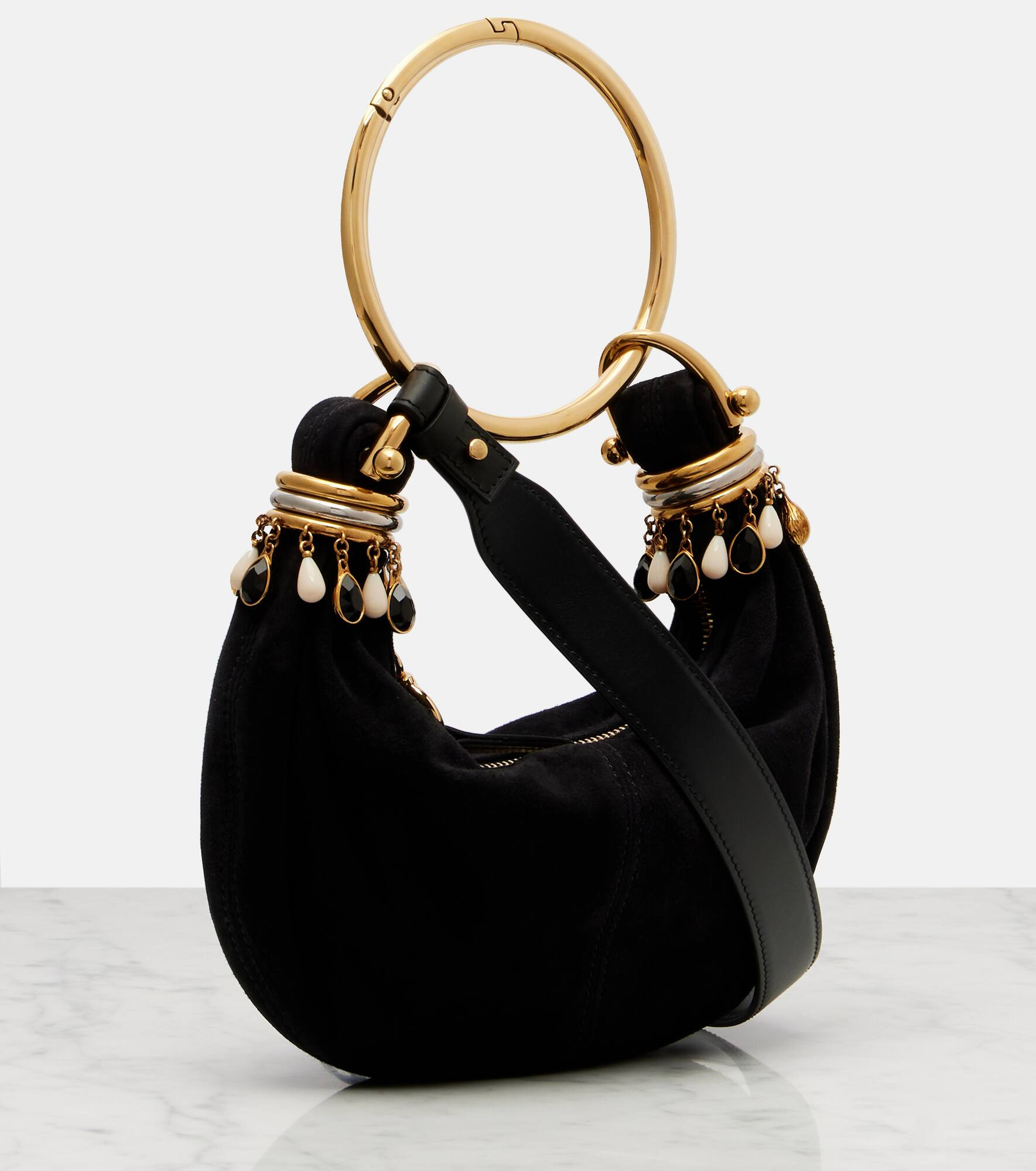 Bracelet Small suede shoulder bag - 4