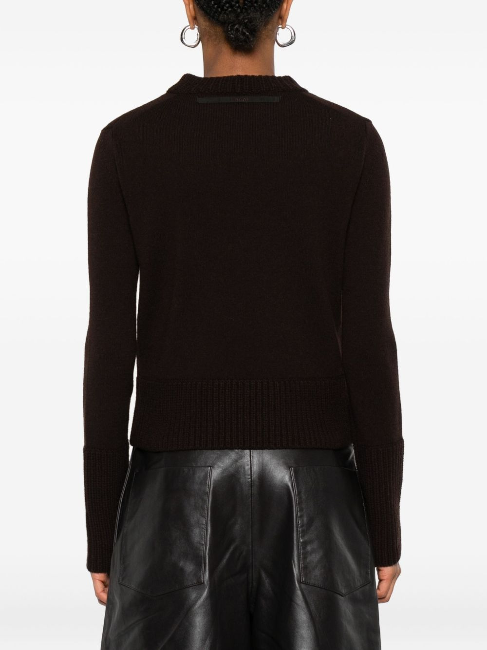 ribbed-cuff wool sweater - 4