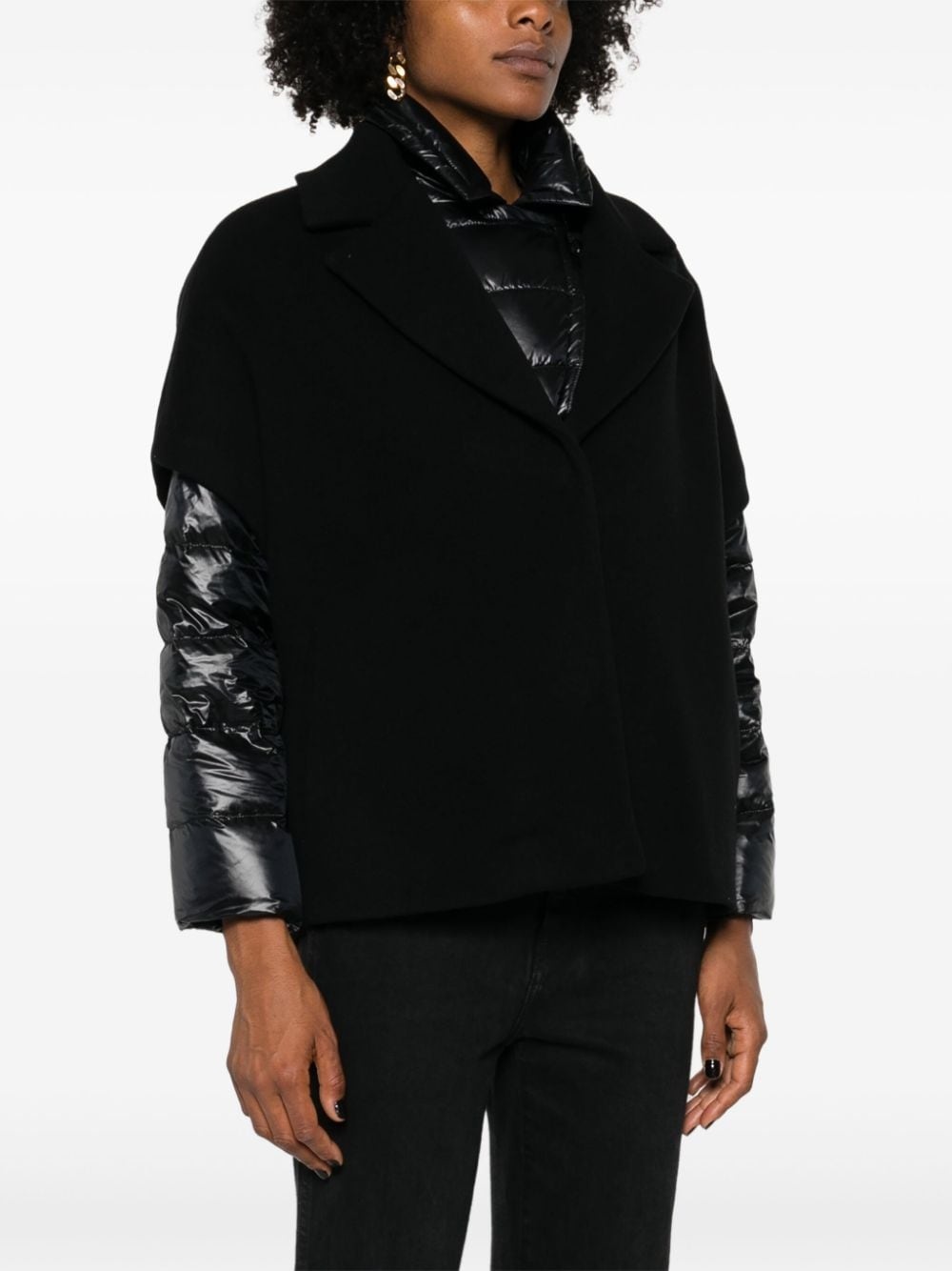 layered wool jacket - 3