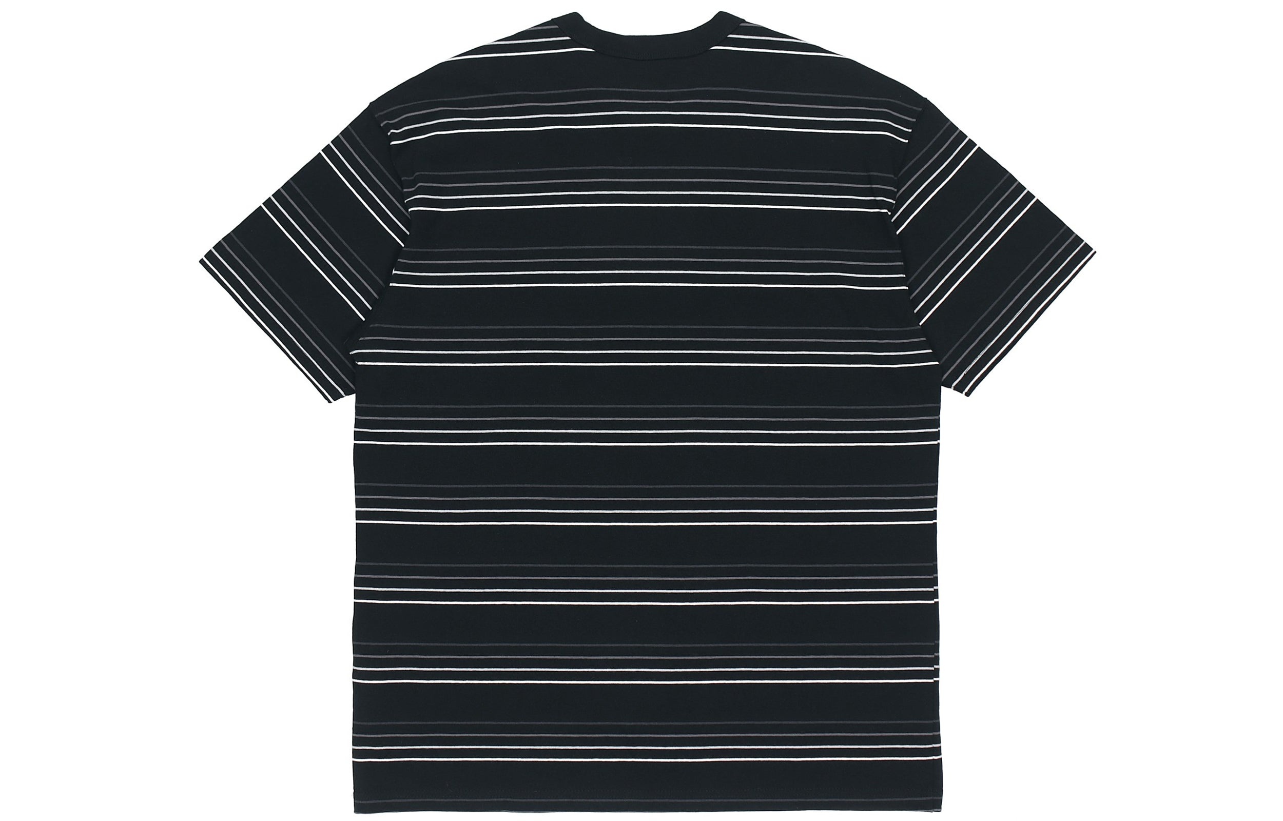 Nike Sportswear Embroidered Logo Stripe Loose Knit Sports Short Sleeve Black DB6532-010 - 2