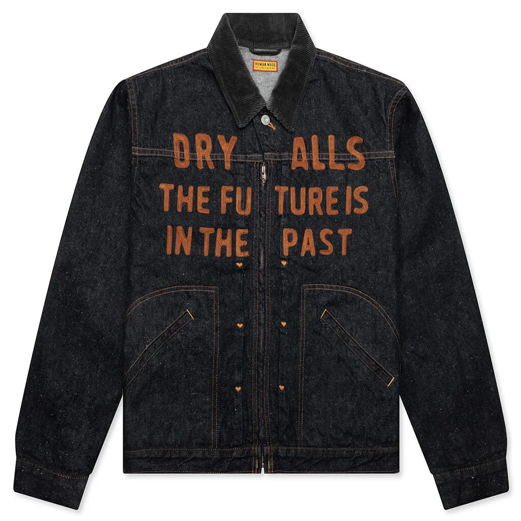 ZIP-UP DENIM WORK JACKET - INDIGO - 1