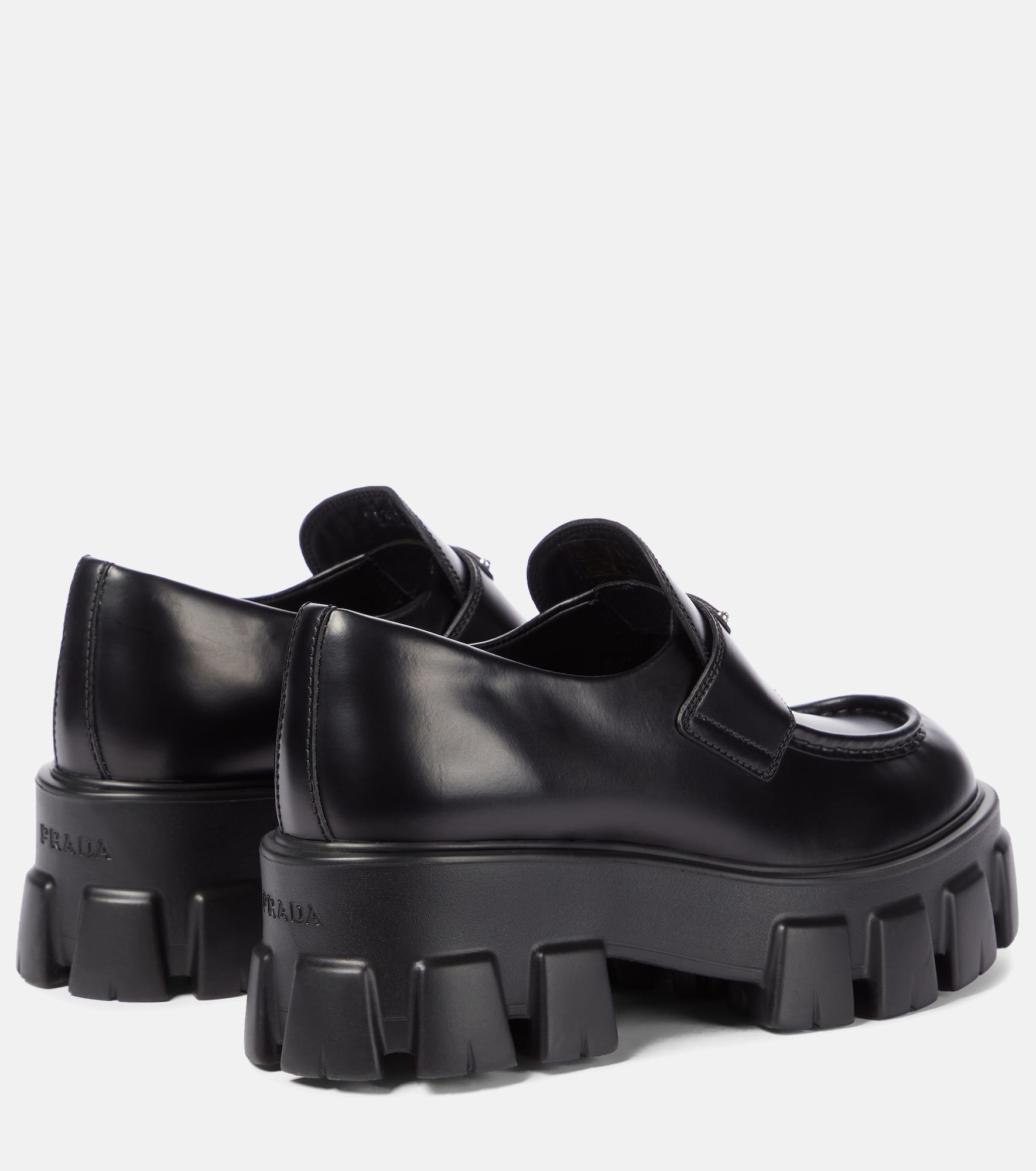 Monolith brushed leather loafers - 2