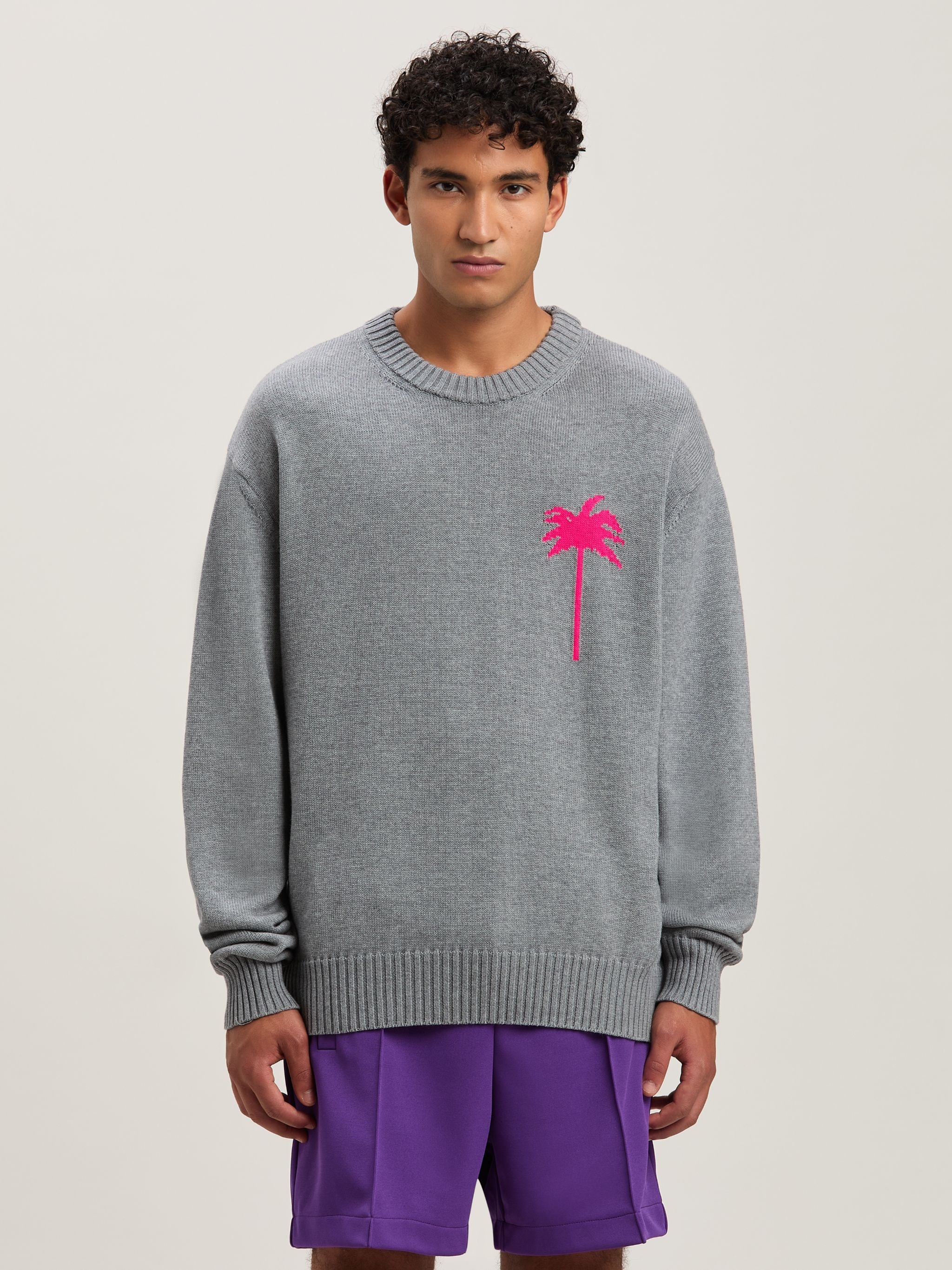 Palm Inlay knit jacket - 3
