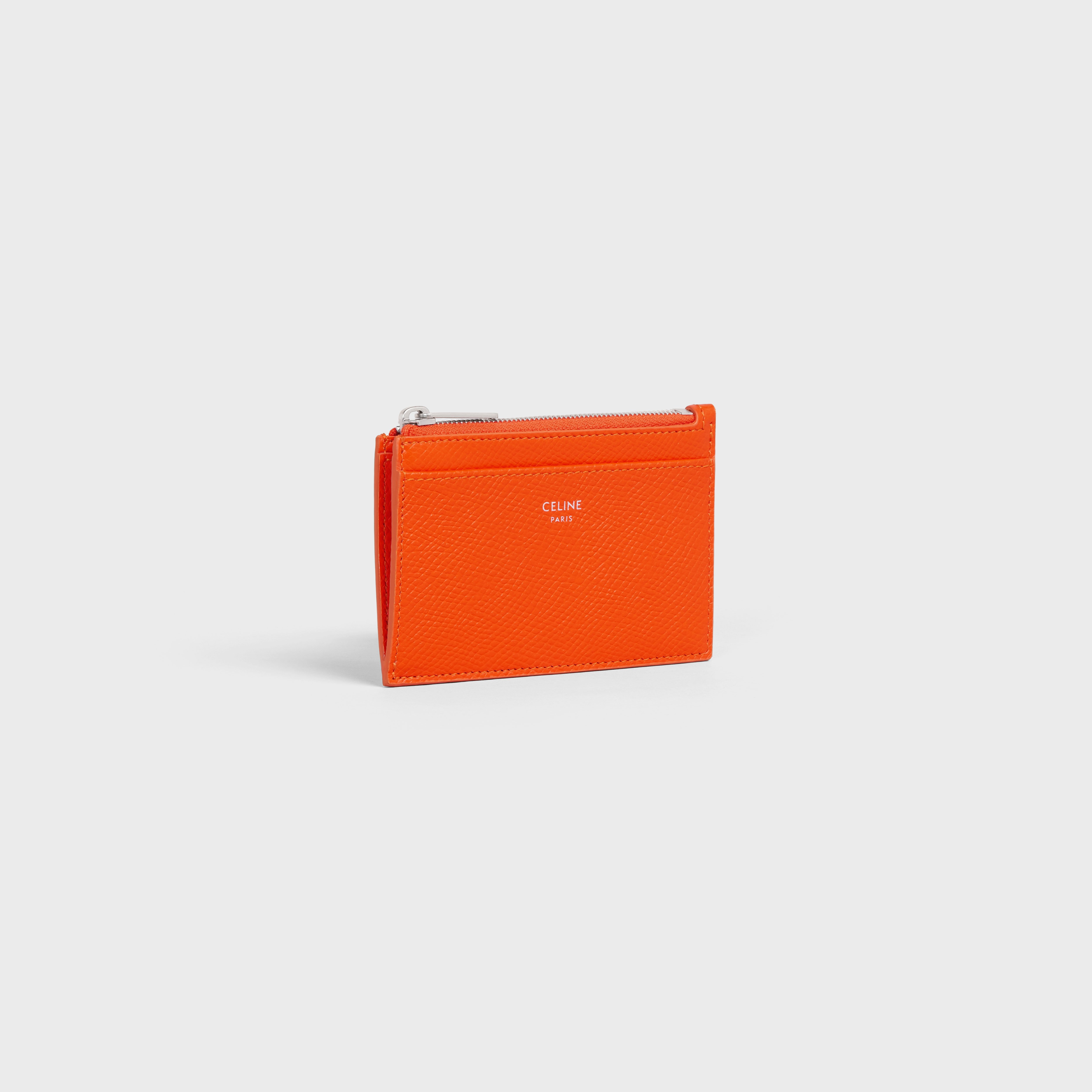 Zipped Card Holder in Grained Calfskin - 2