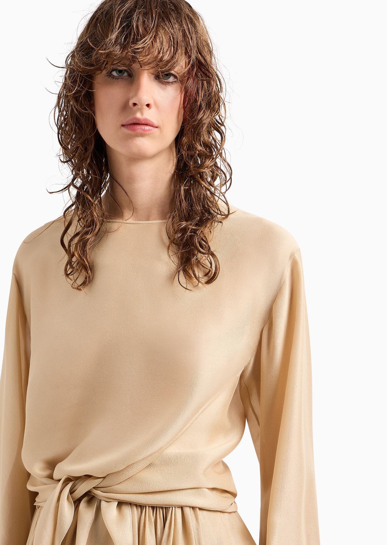 Silk crew-neck blouse - 5