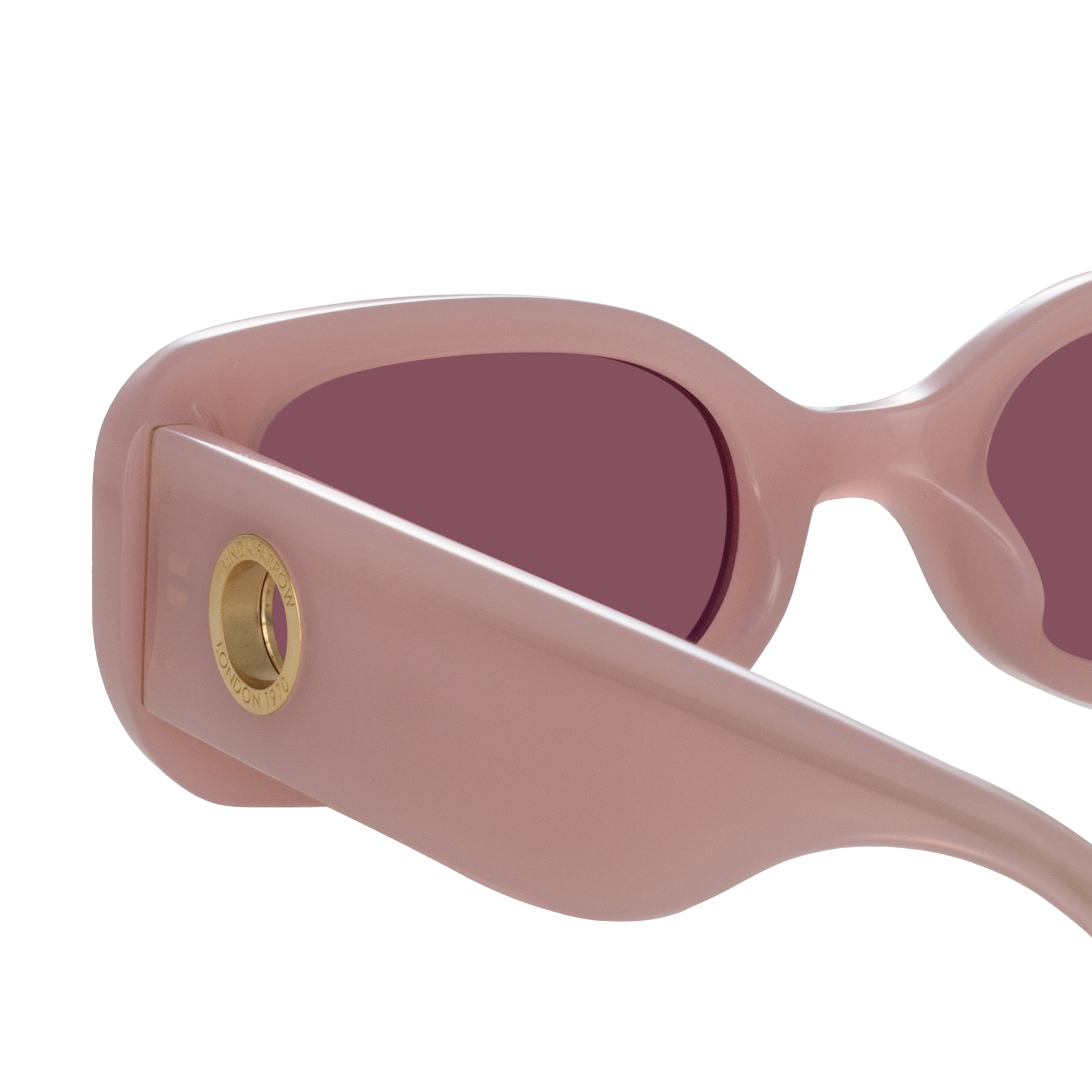 LOLA RECTANGULAR SUNGLASSES IN LILAC - 4