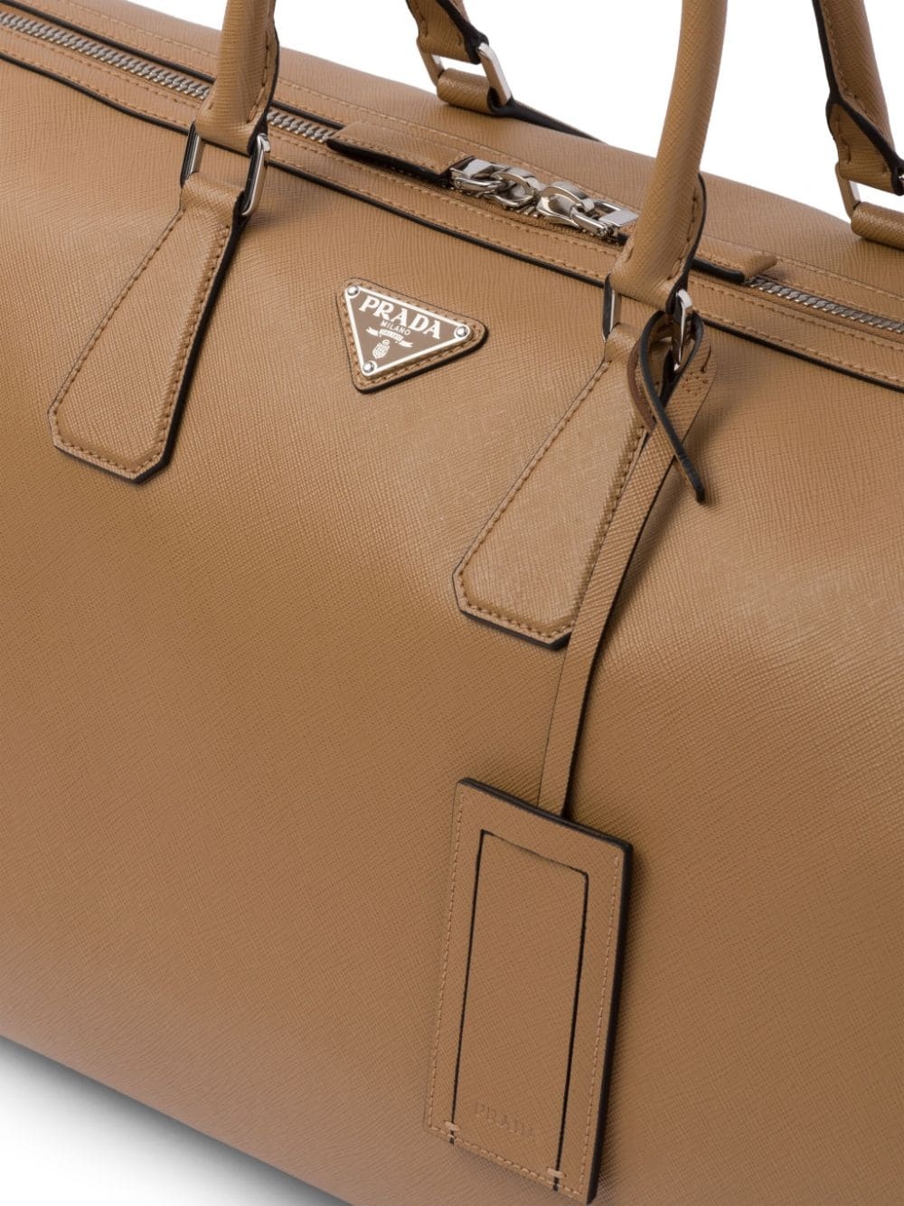 triangle-logo leather bag - 5