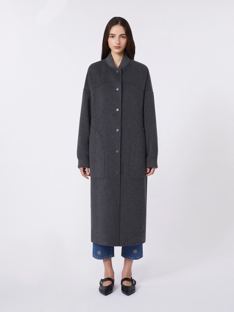 ALAMARO Long wool coat - DARK GREY 3