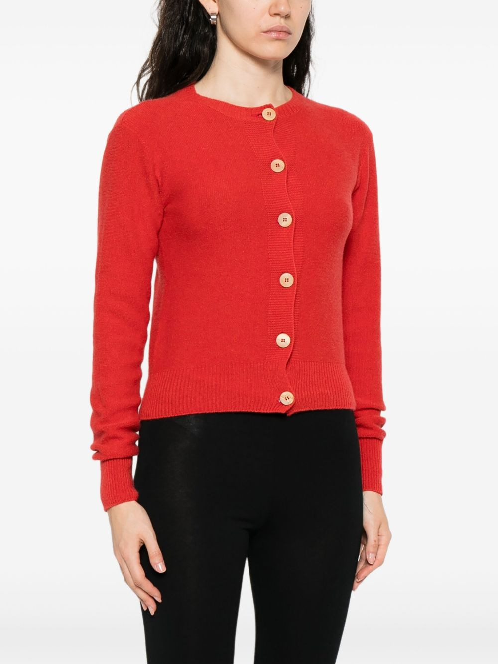 button-front cashmere cardigan - 3