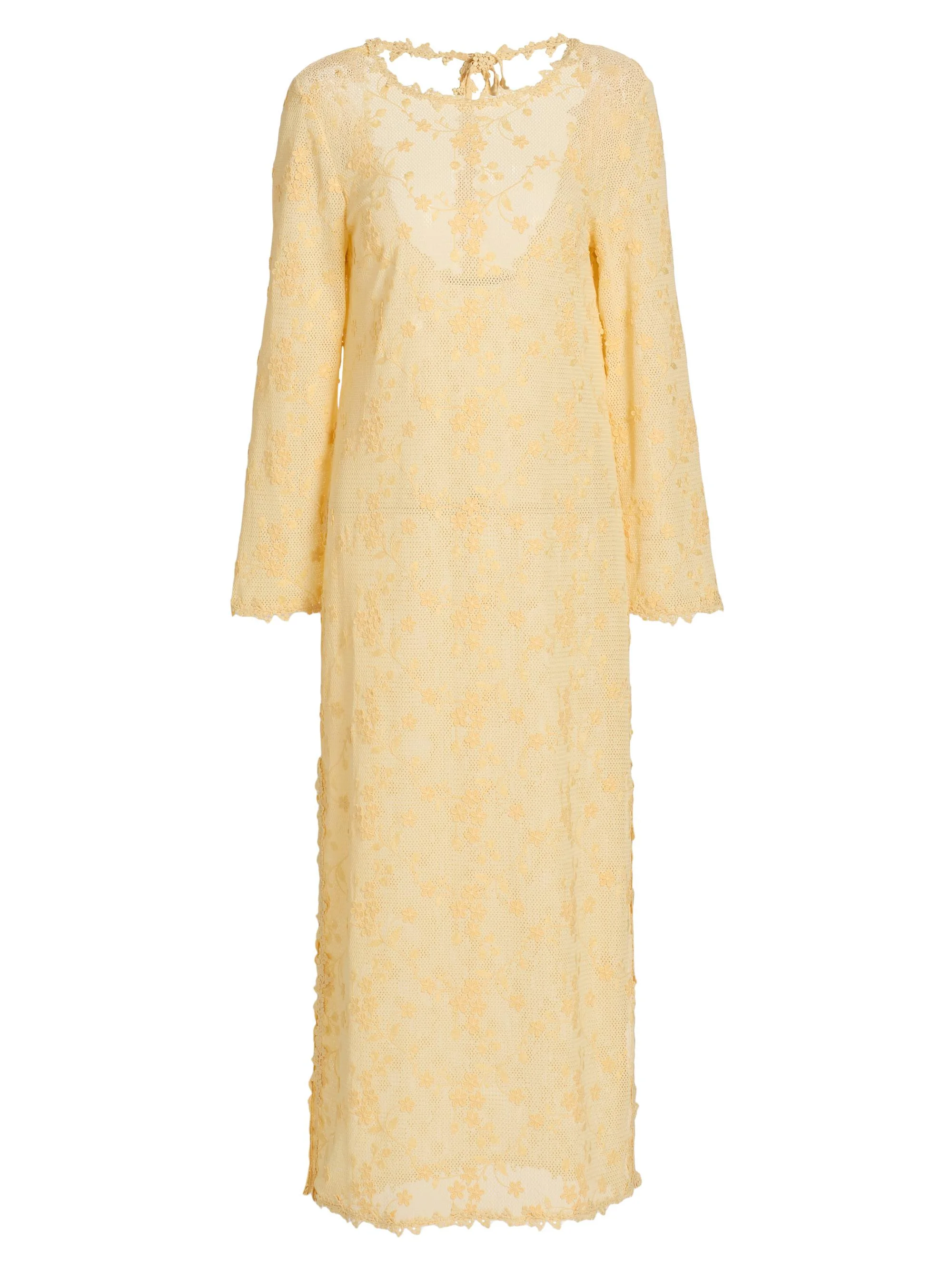 Women's London Floral-Embroidered Lace Cover-Up Maxi Dress - Chamomile - 1