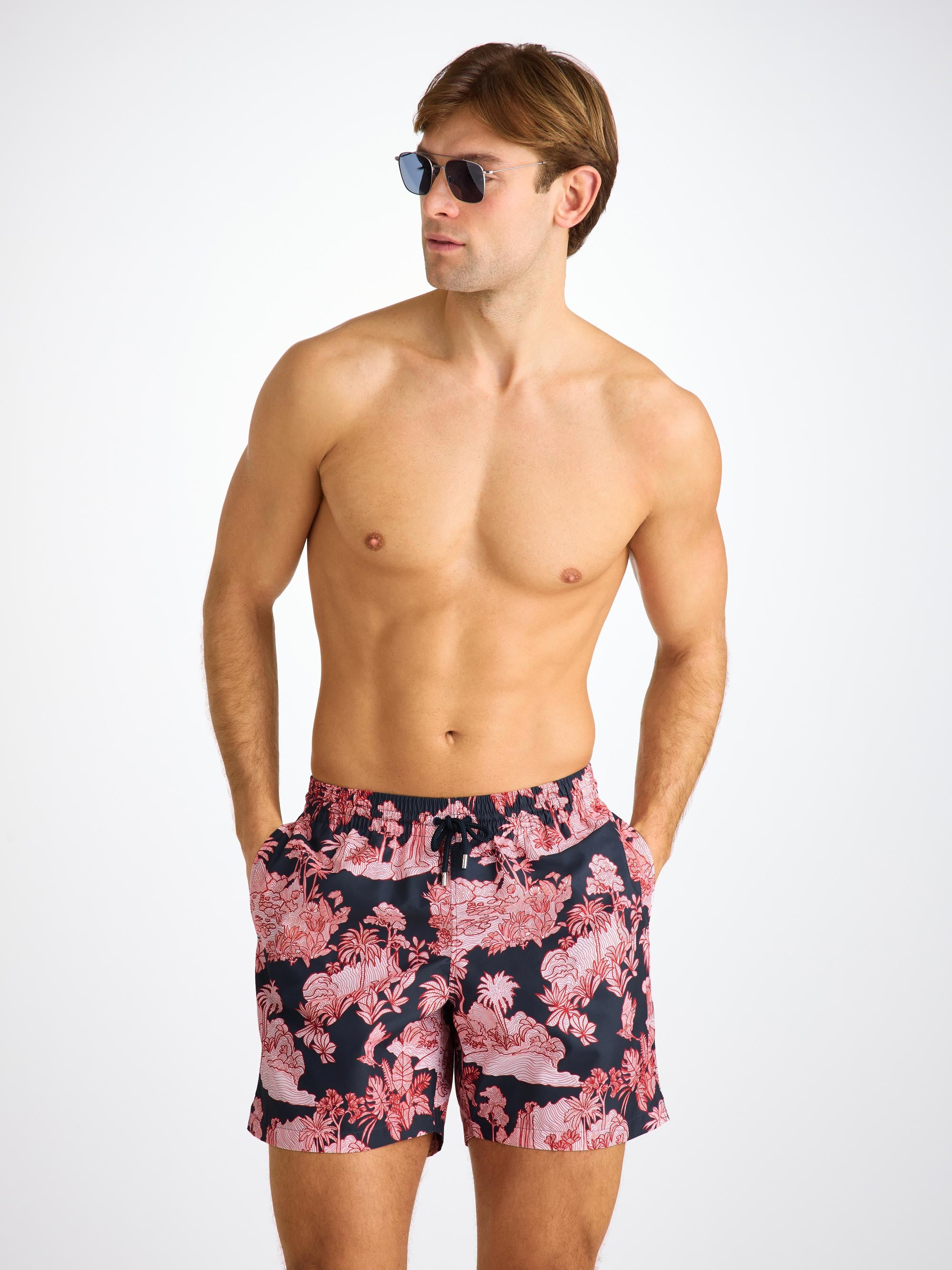 Men's Swim Shorts Navy Island Hopping Print - 5