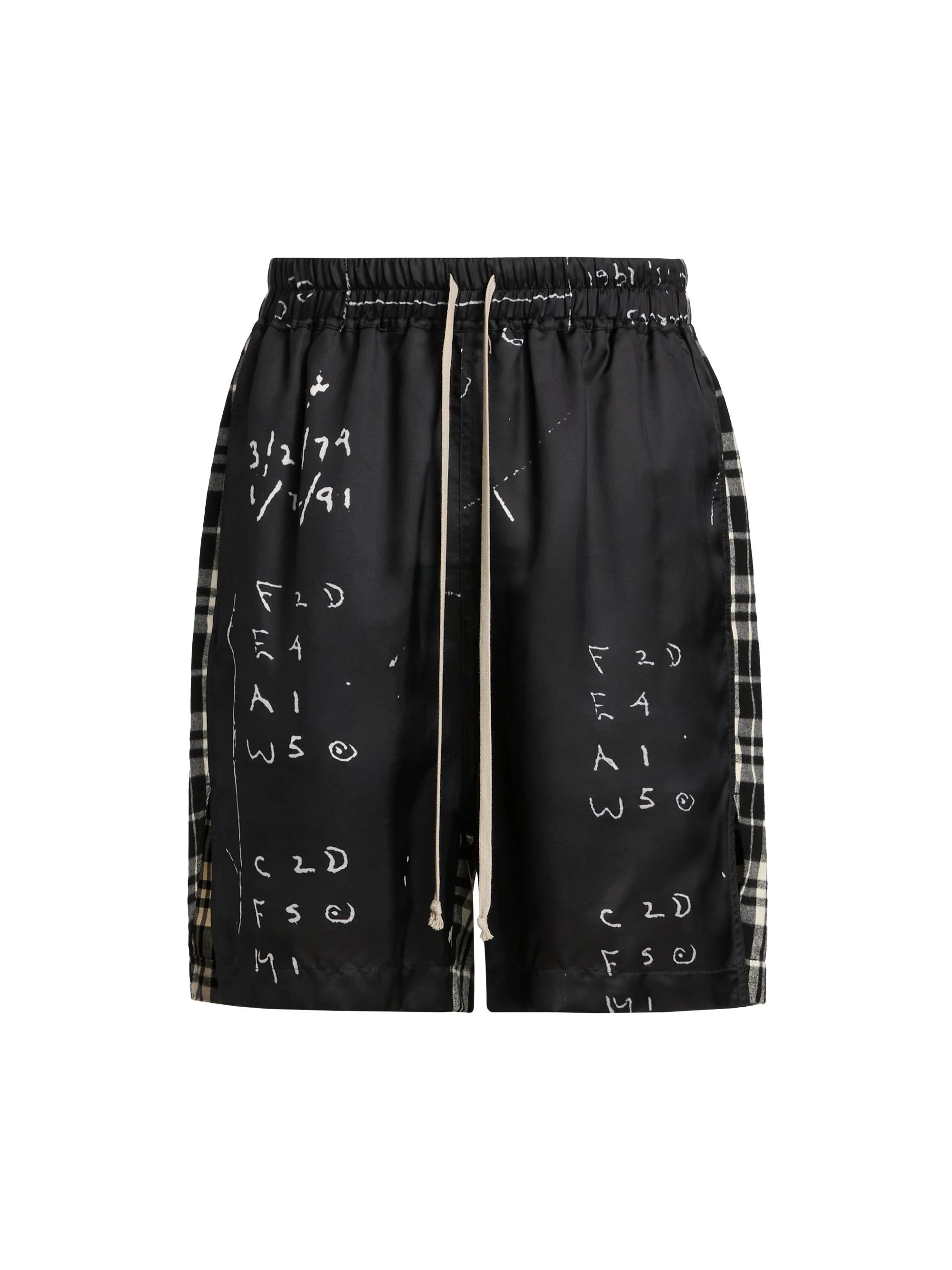 Men's Mixed Print Shorts - Black Milk Black - 1