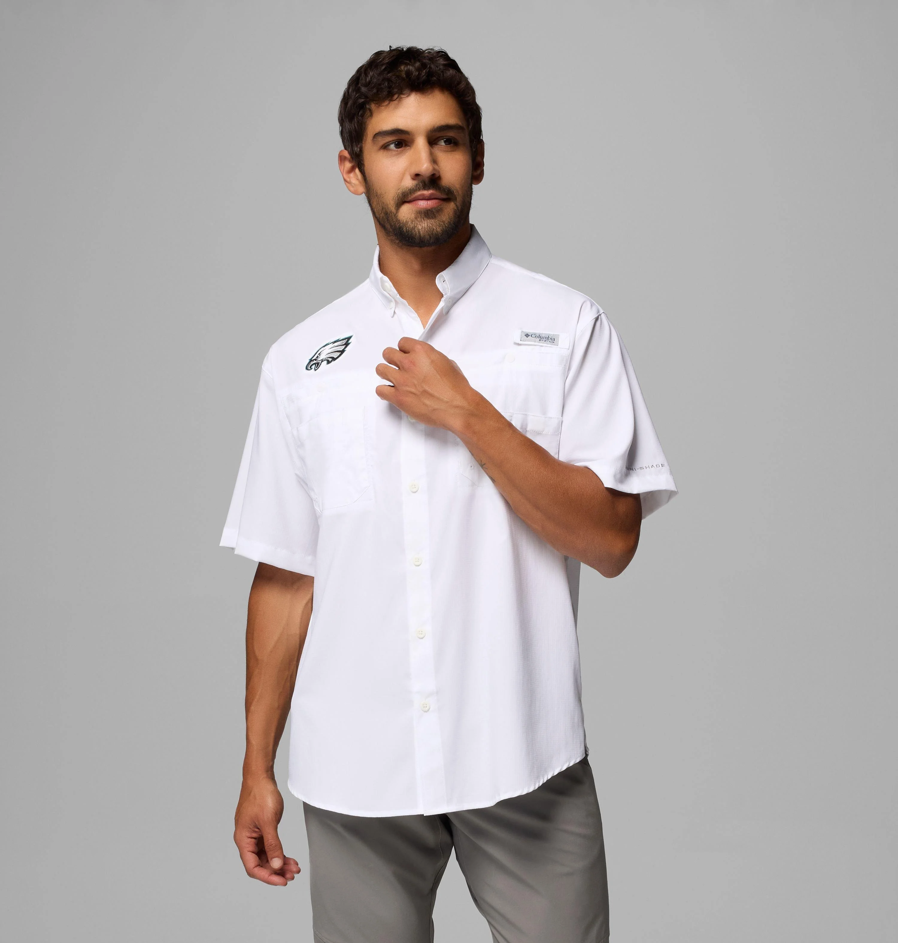 Men's PFG Tamiami Short Sleeve Shirt - Philadelphia Eagles - 1