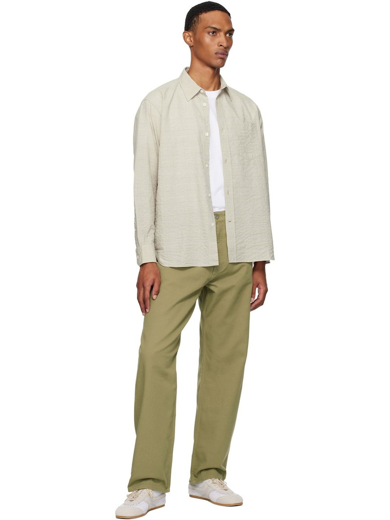 NORSE PROJECTS Taupe Mo Oversized Check Shirt outlook
