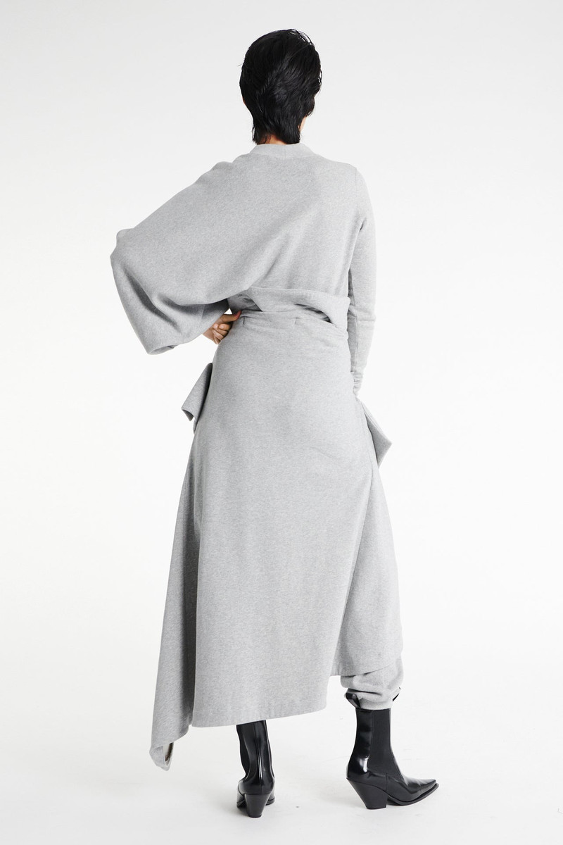 JERSEY JOGGER WITH ATTACHED SHIRT SKIRT GREY MELANGE 5