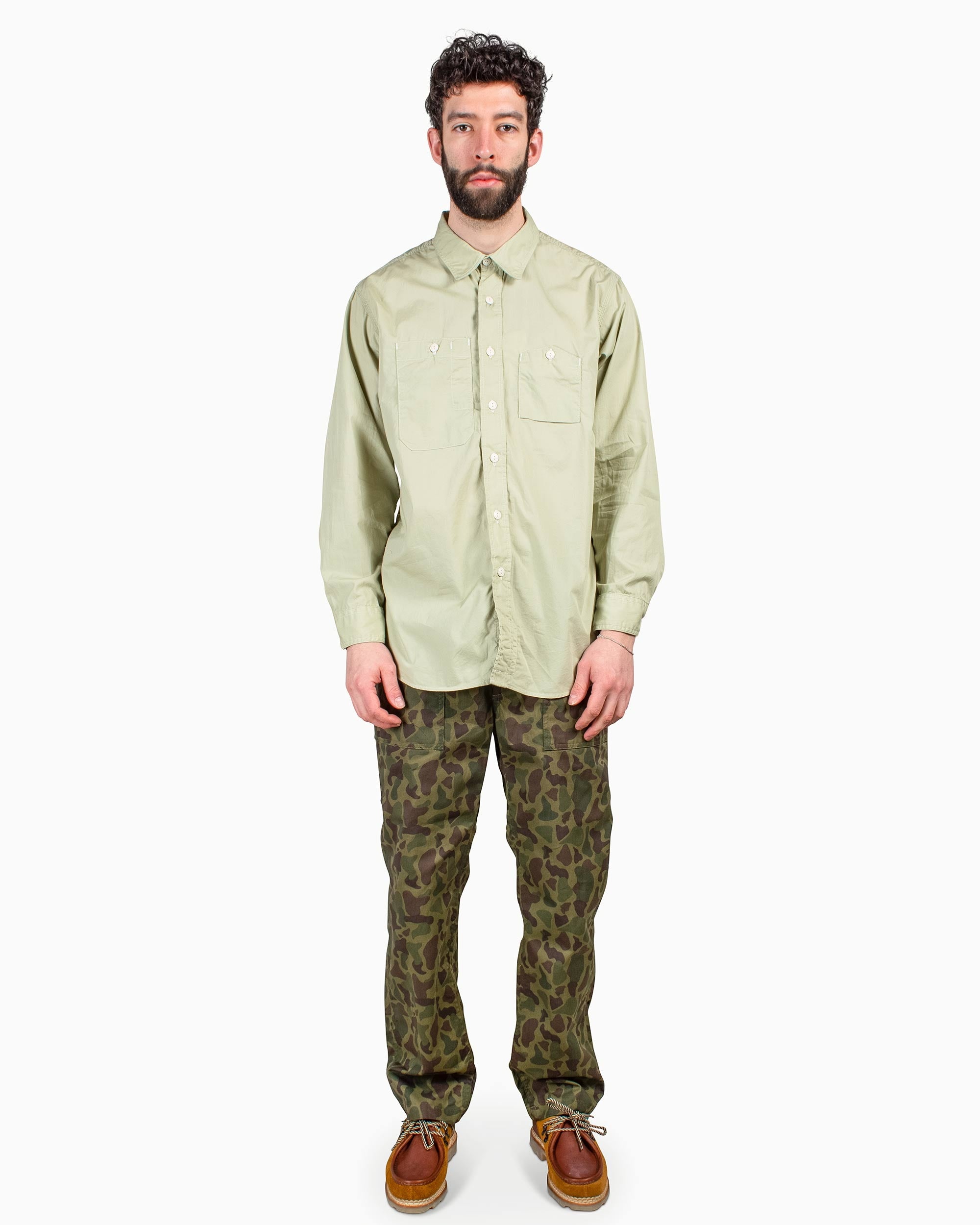 Work Shirt Lime Superfine Poplin - 2
