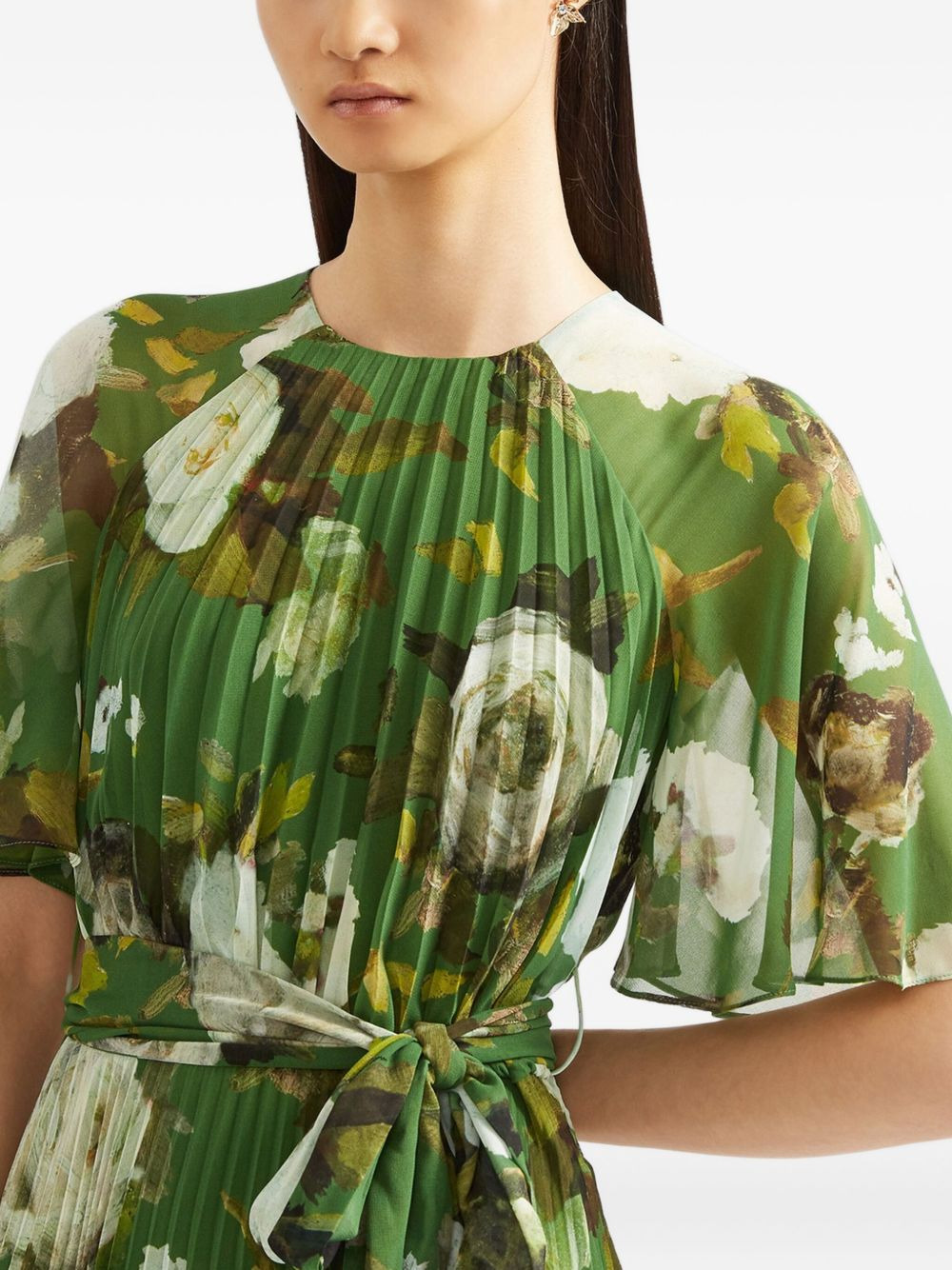 floral-print midi dress - 4
