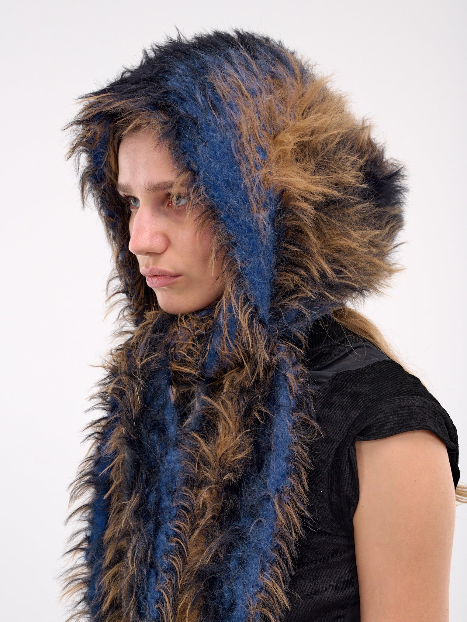 Hairy Gradient Scarf Hat - 2