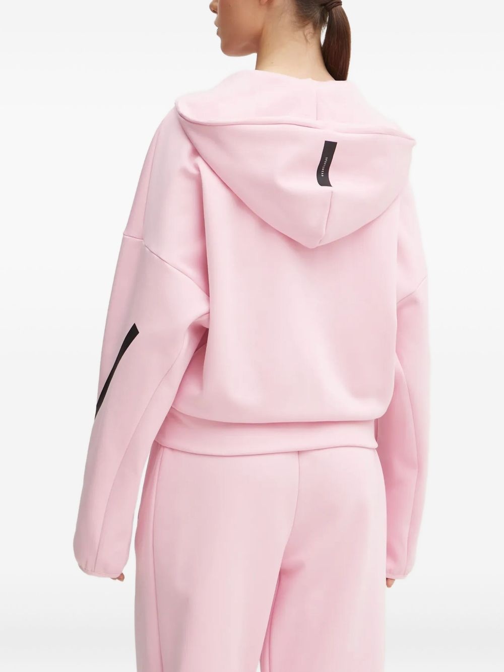 logo-detail zip-up hoodie - 3
