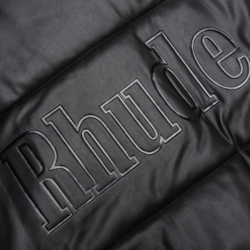 RHUDE EMBOSSED PUFFER JACKET - BLACK - 5