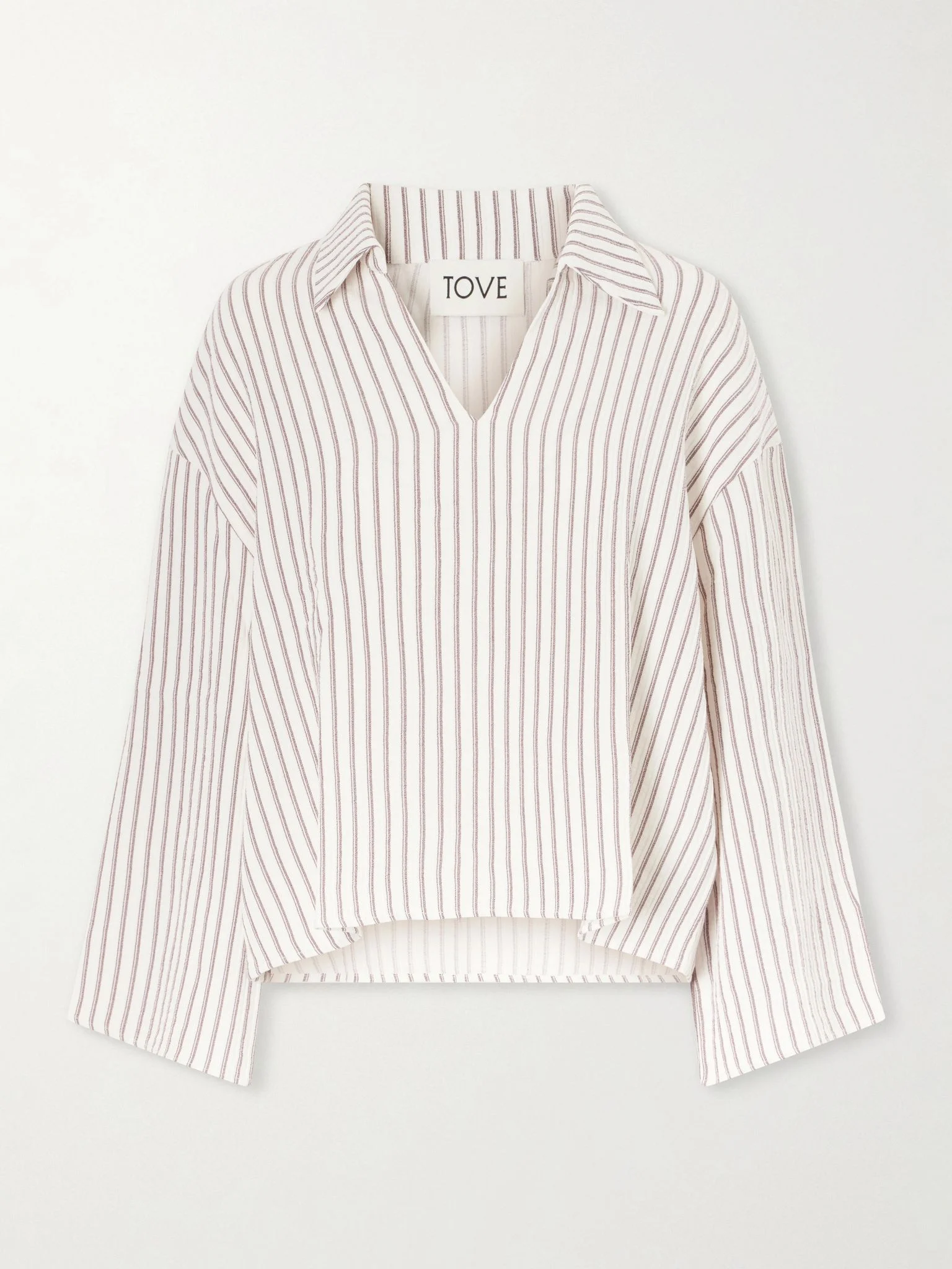 Striped seersucker shirt White - 1