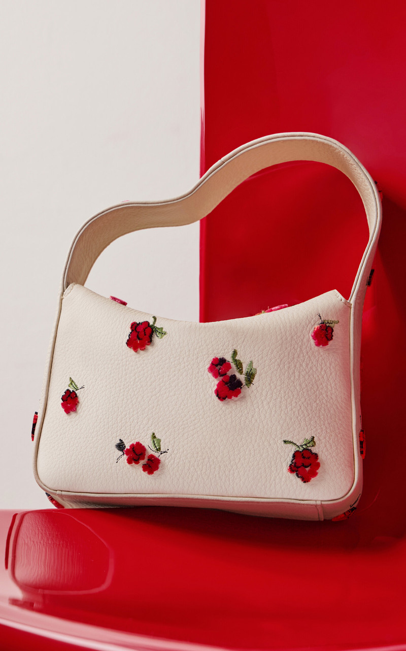 KHAITE Elena Small Leather Handbag ivory outlook