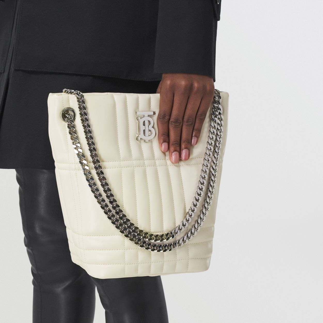 Small Quilted Lambskin Lola Bucket Bag - 10