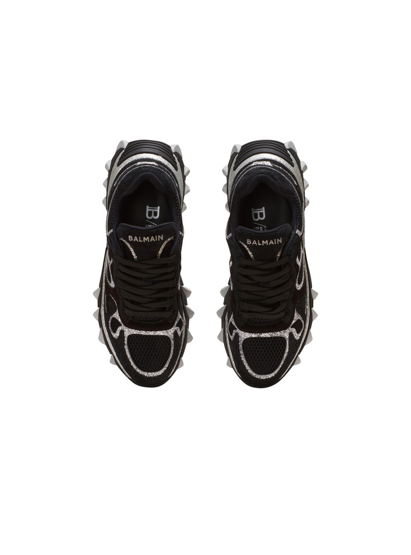 B-East trainers in leather, mesh and glitter 3