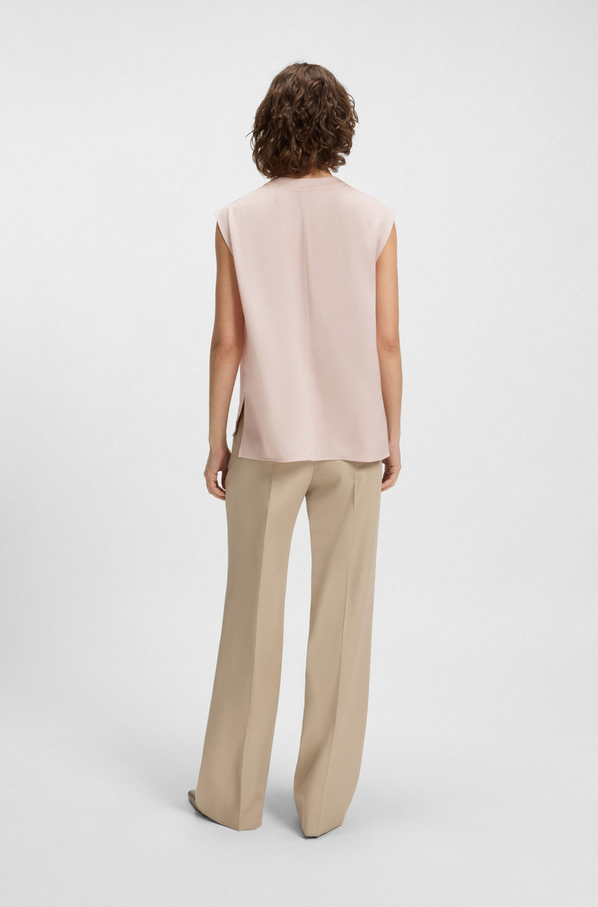 REGULAR-FIT BLOUSE IN STRETCH SILK - 5