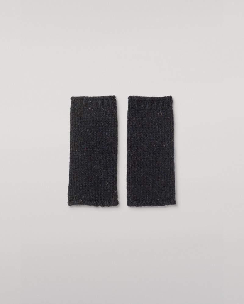 Tiree Blue Donegal Cashmere Wristwarmers 1