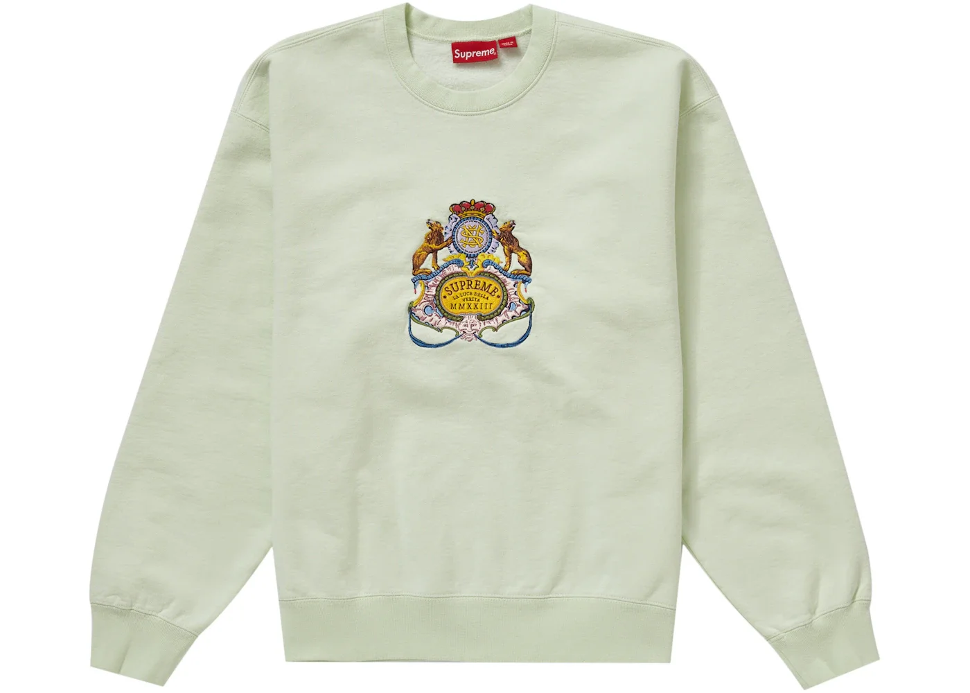 Supreme Supreme Crest Crewneck Light Green - f982ce2d-4c21-431d 