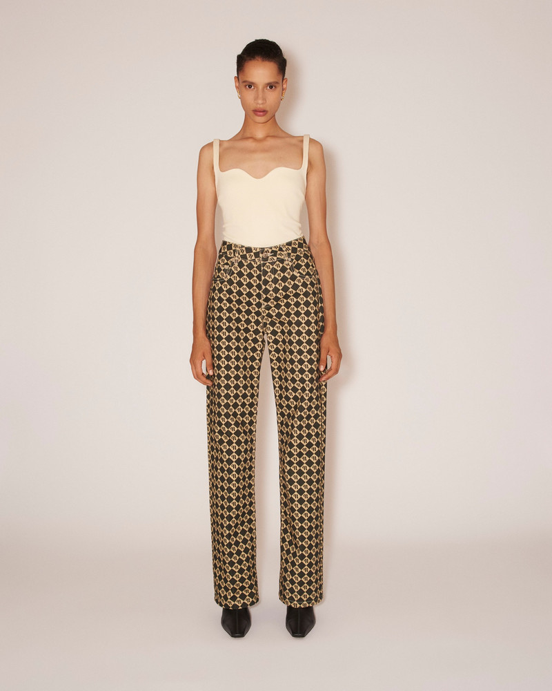 Nanushka BASMA - Checkered denim - Diamond outlook