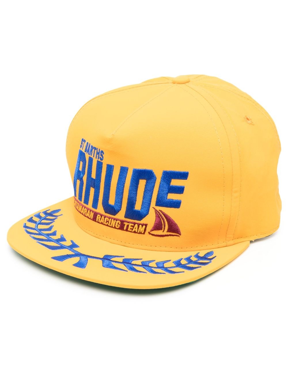 embroidered-logo flat-peak cap - 1