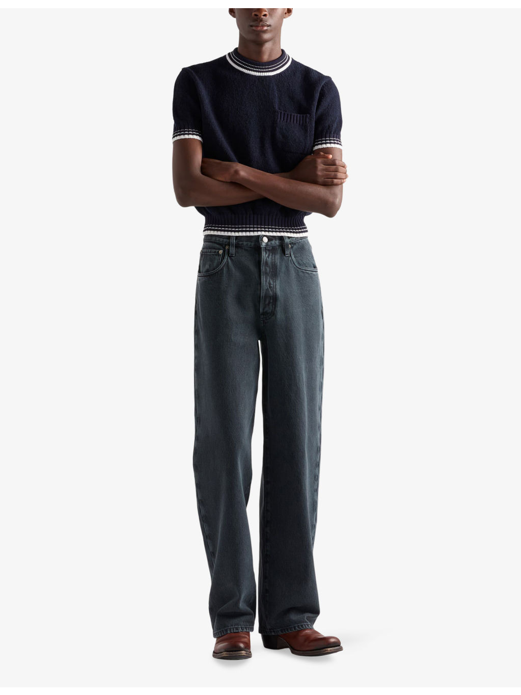 Vintage-Wash Regular Denim Jeans - 2