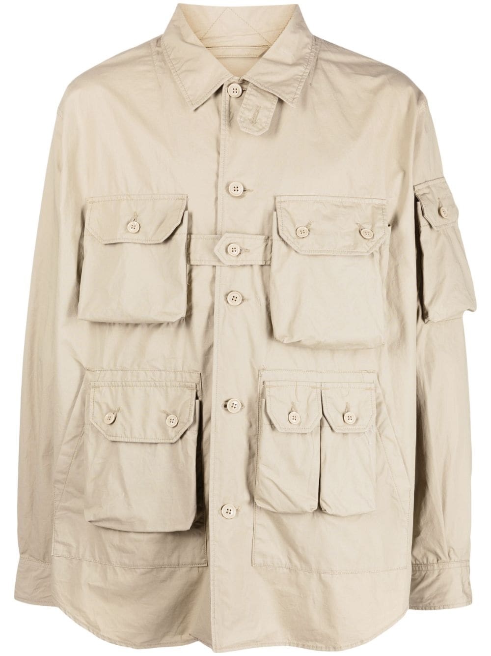 cargo-pocket shirt jacket - 1